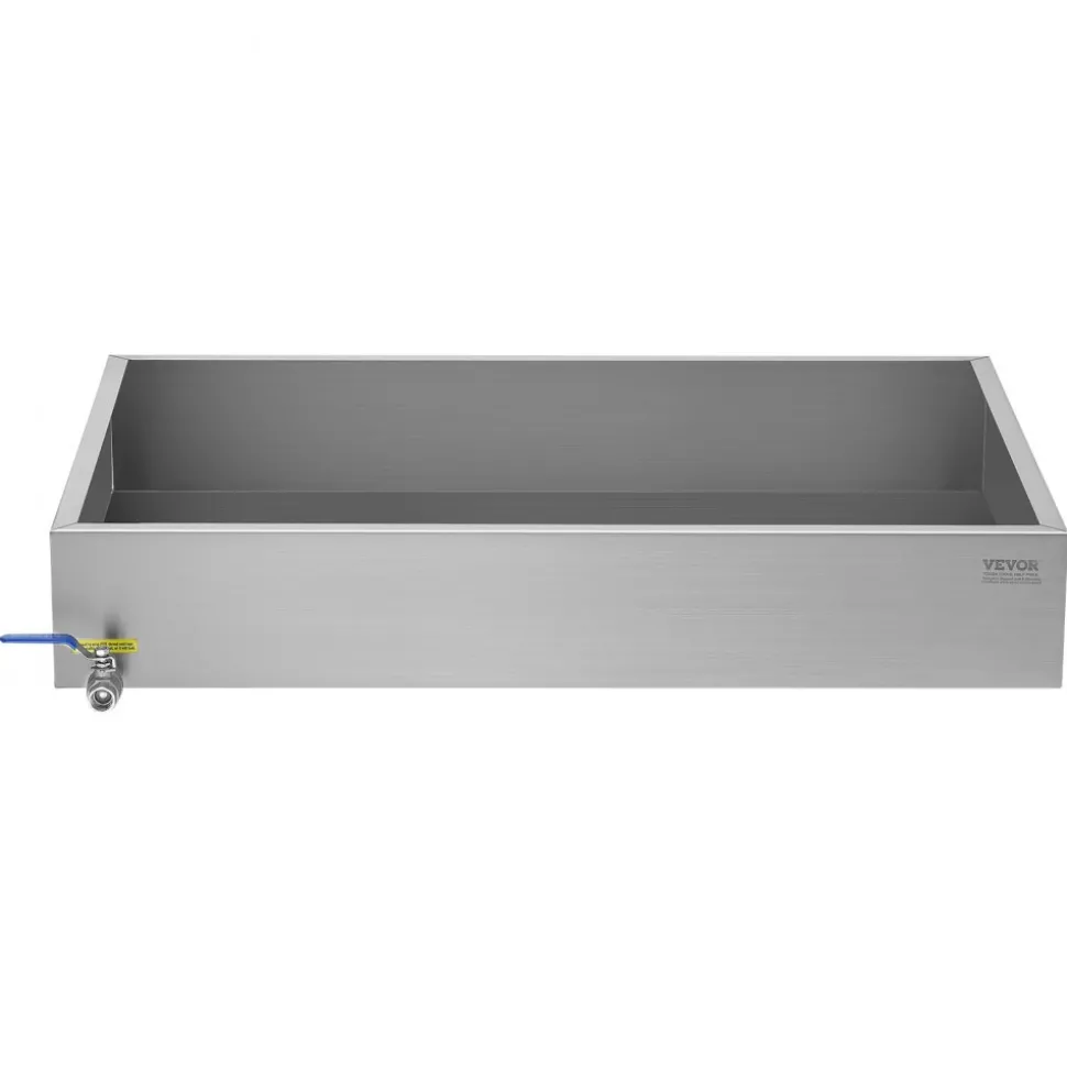 VEVOR Maple Syrup Evaporator Pan, 22.4 Gallon, 325 Cups of 8.8oz Maple Syrup, Flat Evaporator Pan with 1 Valve and 3 Heating Methods, 304 Stainless Steel Maple Syrup Pan for Home, Outdoor