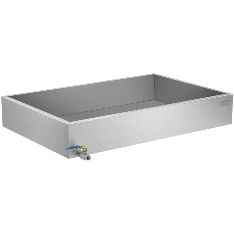 VEVOR Maple Syrup Evaporator Pan, 22.4 Gallon, 325 Cups of 8.8oz Maple Syrup, Flat Evaporator Pan with 1 Valve and 3 Heating Methods, 304 Stainless Steel Maple Syrup Pan for Home, Outdoor
