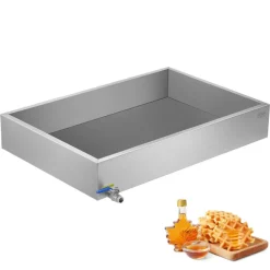 VEVOR Maple Syrup Evaporator Pan, 22.4 Gallon, 325 Cups of 8.8oz Maple Syrup, Flat Evaporator Pan with 1 Valve and 3 Heating Methods, 304 Stainless Steel Maple Syrup Pan for Home, Outdoor