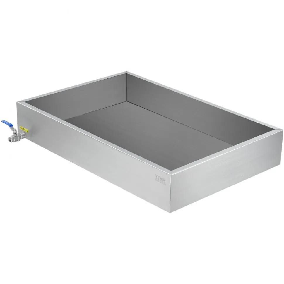 VEVOR Maple Syrup Evaporator Pan, 22.4 Gallon, 325 Cups of 8.8oz Maple Syrup, Flat Evaporator Pan with 1 Valve and 3 Heating Methods, 304 Stainless Steel Maple Syrup Pan for Home, Outdoor