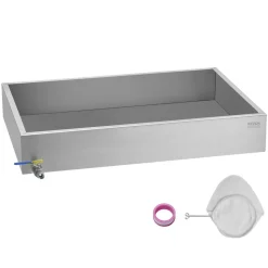 VEVOR Maple Syrup Evaporator Pan, 22.4 Gallon, 325 Cups of 8.8oz Maple Syrup, Flat Evaporator Pan with 1 Valve and 3 Heating Methods, 304 Stainless Steel Maple Syrup Pan for Home, Outdoor