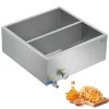 VEVOR Maple Syrup Evaporator Pan, 23.6 Gallon, 343 Cups of 8.8oz Maple Syrup, Flat Evaporator Pan with Thermometer, 1 Valve and 3 Heating Methods, 304 Stainless Steel Maple Syrup Pan for Home, Outdoor