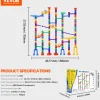 VEVOR Marble Run Set, 150 Piece Marble Maze Building Block Brain Game, with 10 Glow in the Dark Marbles + 40 Glass Marbles, Educational Learning Race Track STEM Toys, for Kids, Boys, Girls Ages 3 +