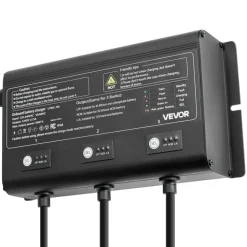 VEVOR Marine Battery Charger, 3-Bank, 5A 12V Onboard Boat Charger, IP68 Waterproof Smart On-Board Battery Charger, for Lithium-Ion (LiFePO4), NCM, Lead-Acid Batteries, Large Boat, Yacht, RV, Trailer