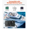 VEVOR Marine Battery Charger, 1-Bank, 5A 12V Onboard Boat Charger, IP68 Waterproof Smart On-Board Battery Charger, for Lithium-Ion (LiFePO4), NCM, Lead-Acid Batteries, Large Boat, Yacht, RV, Trailer