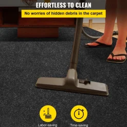 VEVOR Marine Carpet, 6 x 23 ft Boat Carpeting, Charcoal Black Marine Grade Boat Carpet, Indoor/Outdoor Marine Carpeting with Water-proof TPR Backing, Water-proof Carpet Roll for Home, Patio, Porch, De