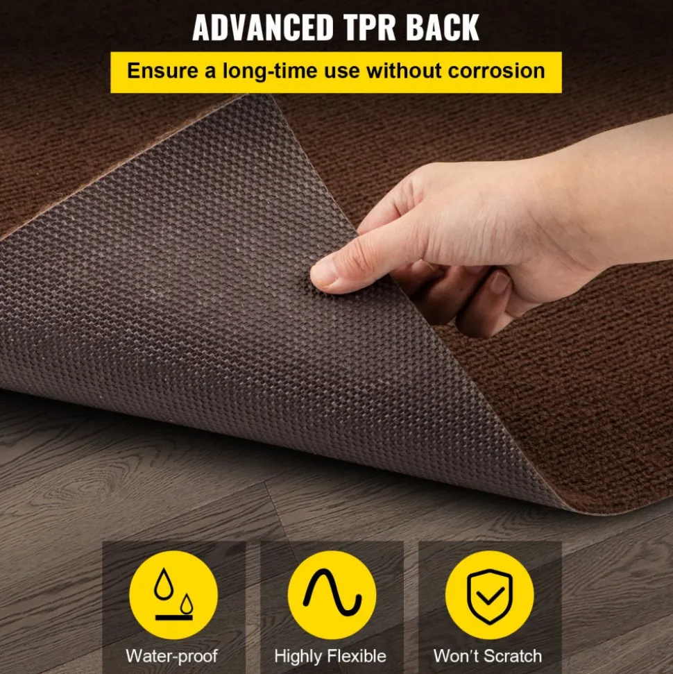 VEVOR Marine Carpet, 6 x 23 ft Boat Carpeting, Deep Brown Marine Grade Boat Carpet, Indoor/Outdoor Marine Carpeting with Water-Proof TPR Backing, Water-Proof Carpet Roll for Home, Patio, Porch, Deck