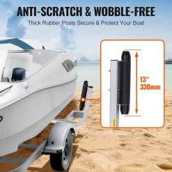 VEVOR Marine Trailer Guide Set, 20.5” Flexibly Adjustable Poles, Pair of Steel Anti-Rust Guides, Durable Roller Support for Ski, Fishing, or Sailboat Trailers 2024