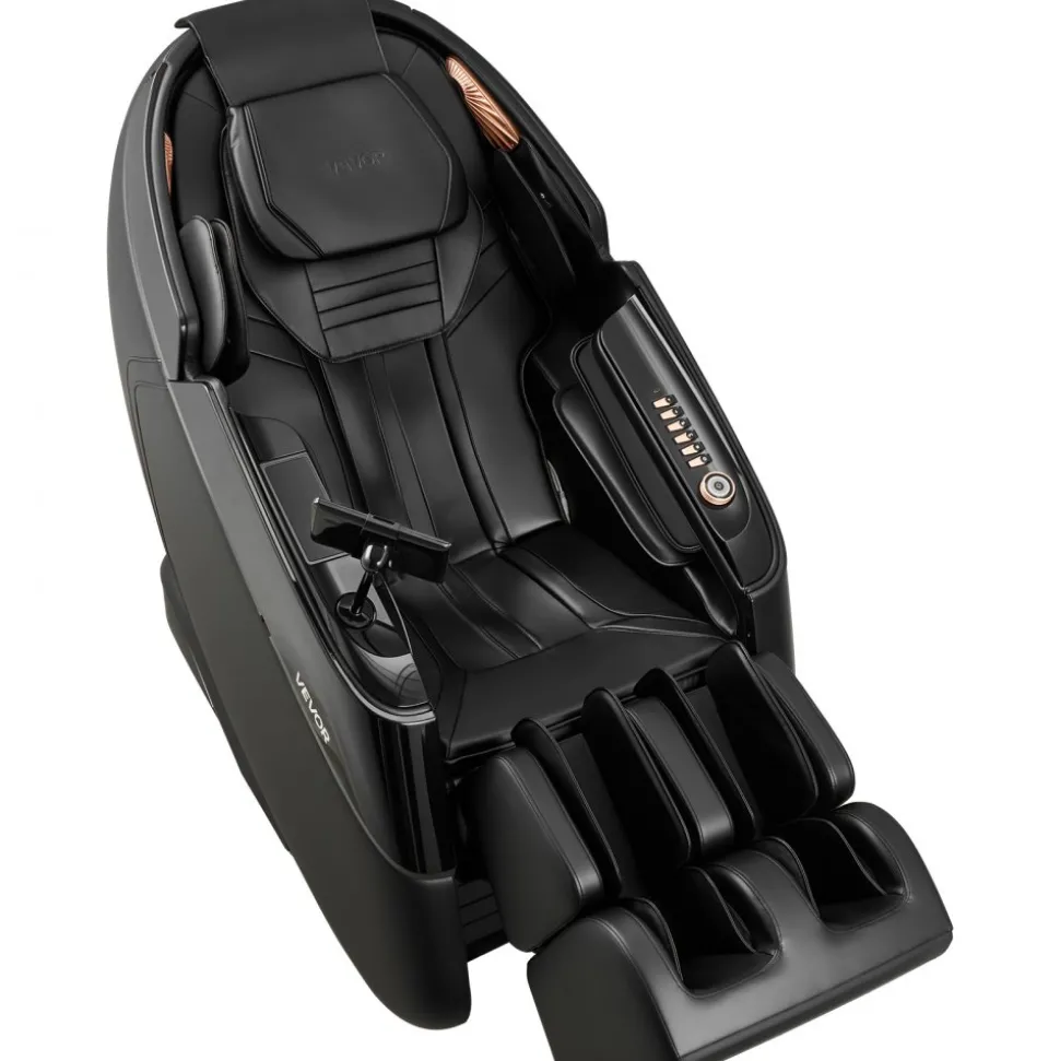VEVOR Massage Chair, 4D Zero-Gravity Full Body Massage Chair with Extendable Footrest, Automatic Modes, Airbags, Waist & Leg Heating, Bluetooth Speaker, Touchscreen Control, for Home and Office Use