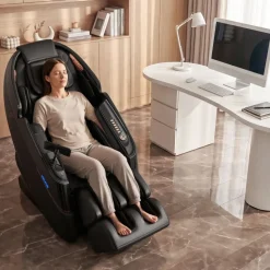VEVOR Massage Chair, 4D Zero-Gravity Full Body Massage Chair with Extendable Footrest, Automatic Modes, Airbags, Waist & Leg Heating, Bluetooth Speaker, Touchscreen Control, for Home and Office Use