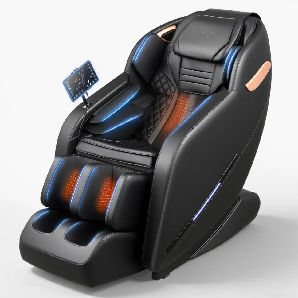 VEVOR Massage Chair, 3D Zero-Gravity Full Body Massage Chair with Extendable Footrest, Automatic Modes, Airbags, Waist & Leg Heating, Bluetooth Speaker, Touchscreen Control, for Home and Office Use