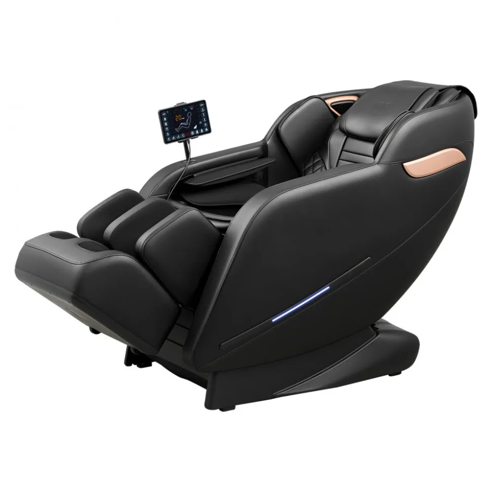 VEVOR Massage Chair, 3D Zero-Gravity Full Body Massage Chair with Extendable Footrest, Automatic Modes, Airbags, Waist & Leg Heating, Bluetooth Speaker, Touchscreen Control, for Home and Office Use