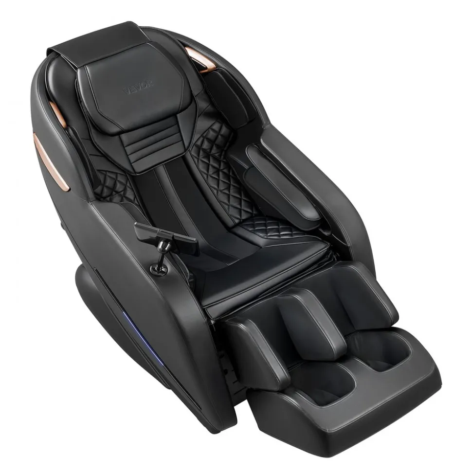VEVOR Massage Chair, 3D Zero-Gravity Full Body Massage Chair with Extendable Footrest, Automatic Modes, Airbags, Waist & Leg Heating, Bluetooth Speaker, Touchscreen Control, for Home and Office Use