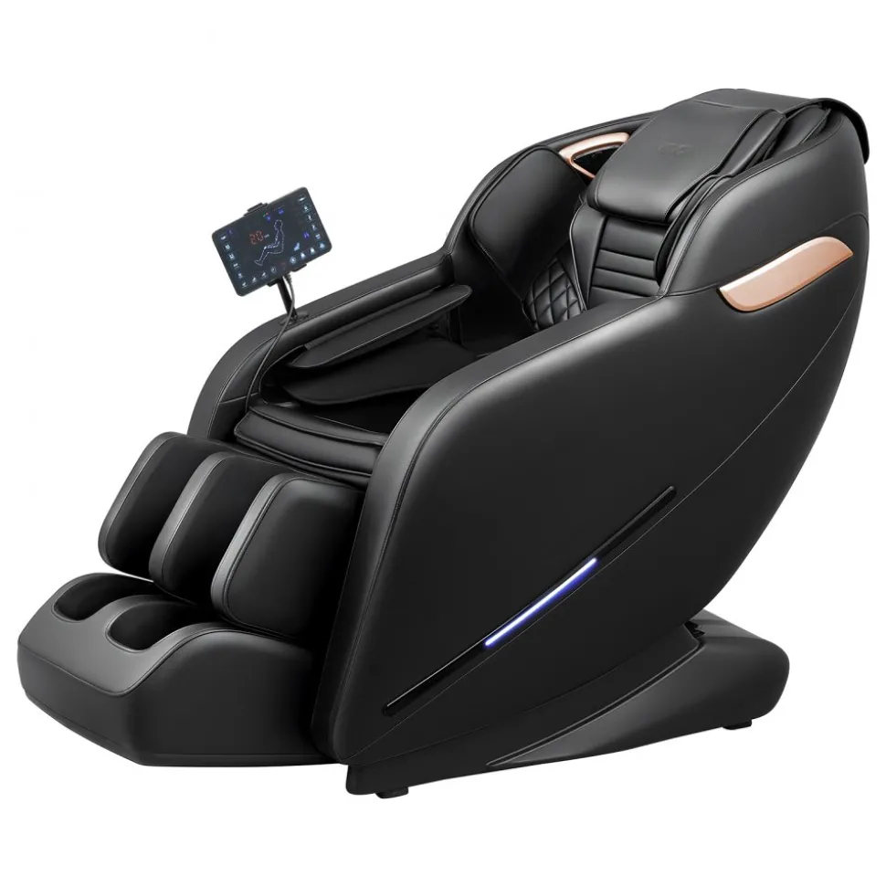 VEVOR Massage Chair, 3D Zero-Gravity Full Body Massage Chair with Extendable Footrest, Automatic Modes, Airbags, Waist & Leg Heating, Bluetooth Speaker, Touchscreen Control, for Home and Office Use