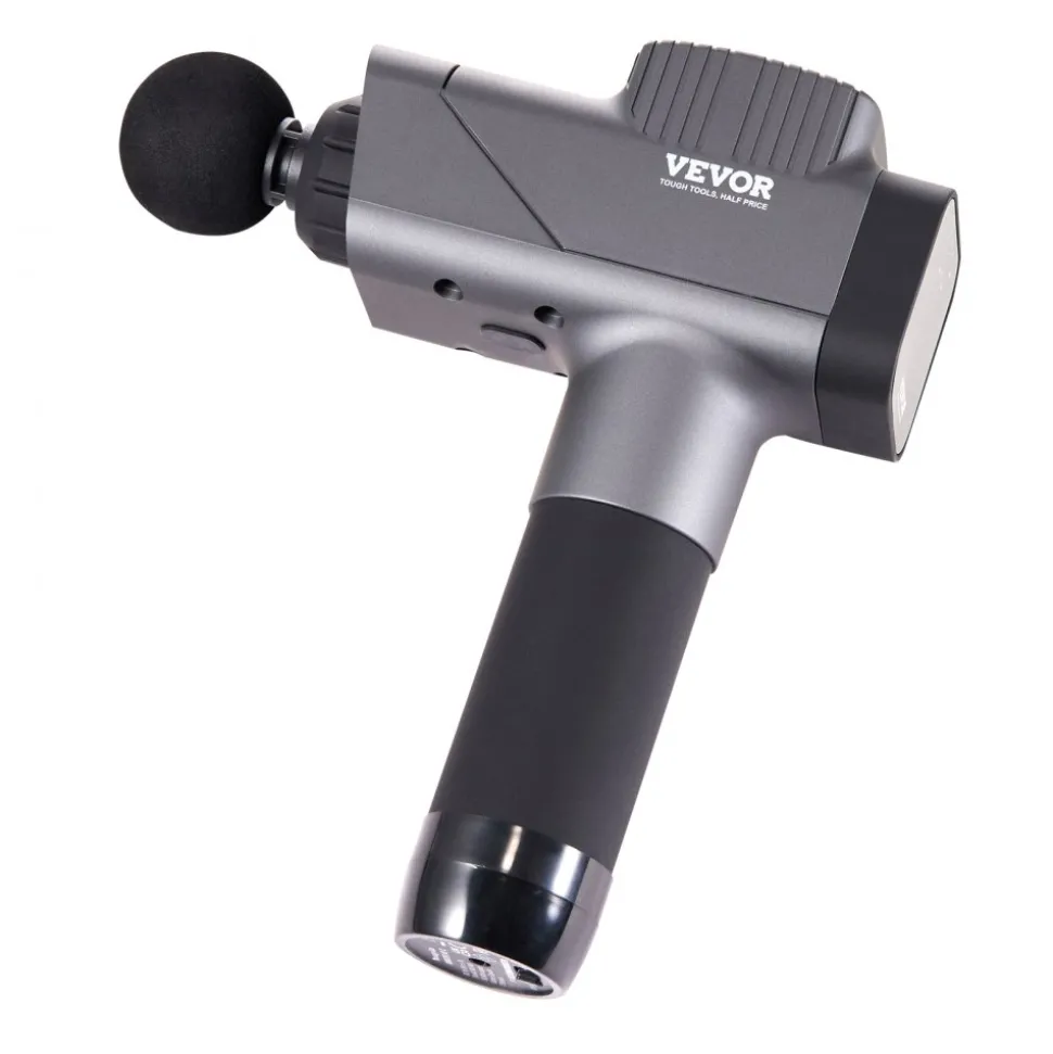 VEVOR Massage Gun Deep Tissue, Percussion Muscle Massager for Athletes - with 8 Speed Levels & 6 Massage Heads, 16V 2500mAh Batteries, Handheld Massage Gun for Pain Relief, Muscle Relaxation