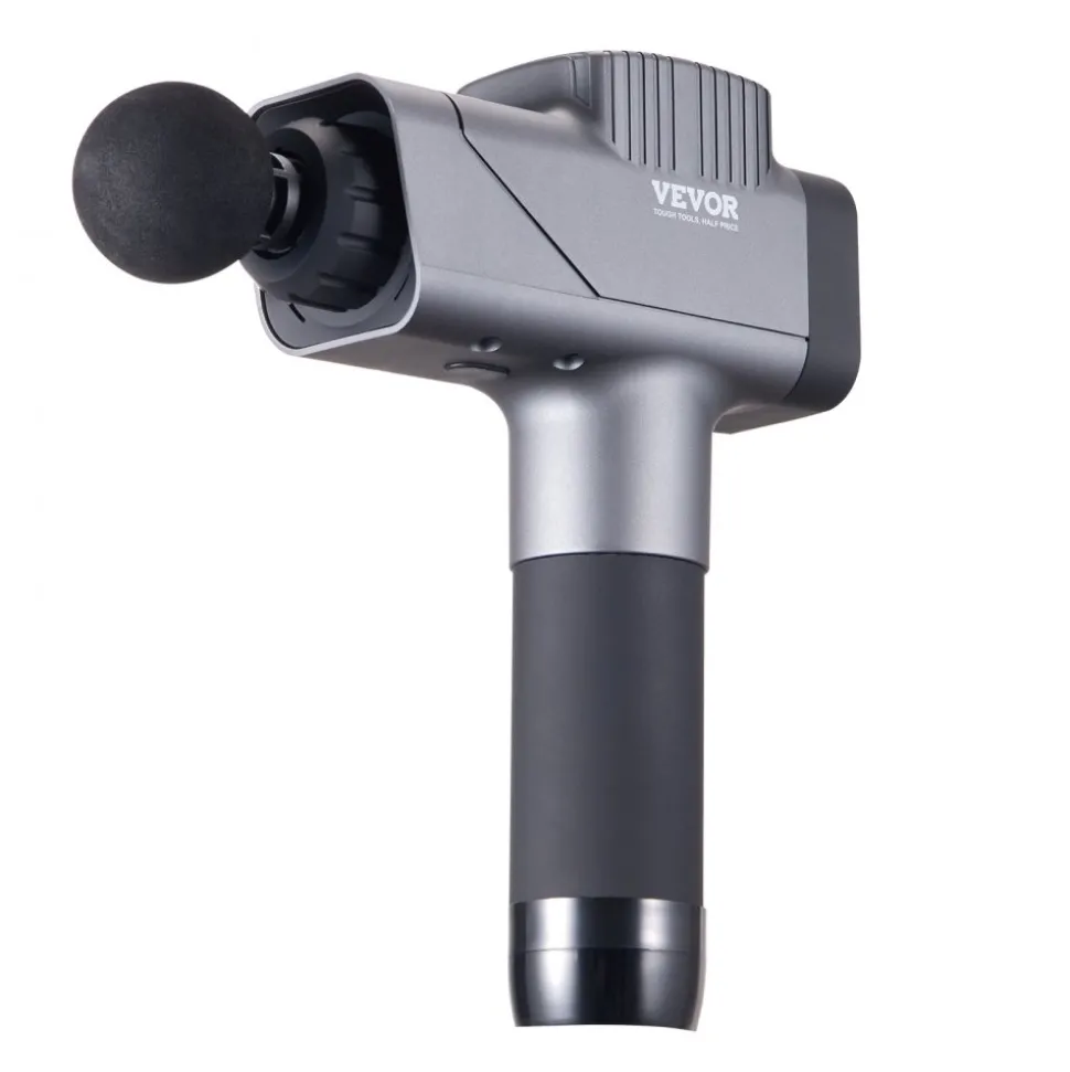 VEVOR Massage Gun Deep Tissue, Percussion Muscle Massager for Athletes - with 8 Speed Levels & 6 Massage Heads, 16V 2500mAh Batteries, Handheld Massage Gun for Pain Relief, Muscle Relaxation