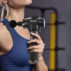VEVOR Massage Gun Deep Tissue with 9 Speed Levels & 6 Massage Heads, 24V 2500mAh Batteries, Percussion Muscle Massager for Athletes, Handheld Electric Massage Gun for Pain Relief, Muscle Relaxation