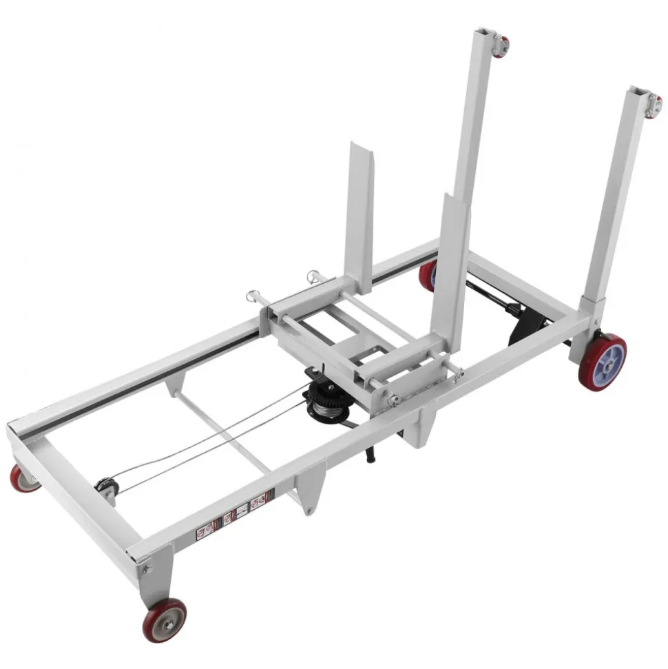 VEVOR Material Lift Winch Stacker, 551 lbs Capacity Pallet Truck Dolly, 70 in Max Lifting Height Manual Winch Stacker, Multifunctional Manual Pallet Truck Stacker with Wheels and Adjustable Fork