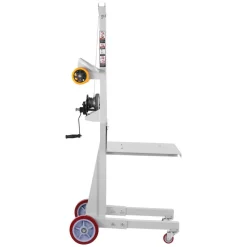 VEVOR Material Lift Winch Stacker, 400 lbs Capacity Pallet Truck Dolly, 51.1 in Max Lifting Height Manual Winch Stacker, Multifunctional Manual Pallet Truck Stacker with Wheels and Adjustable Plate