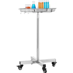 VEVOR Mayo Stand, Stainless Steel Mayo Tray, Load Capacity up to 35 lbs, Adjustable Height 25.2