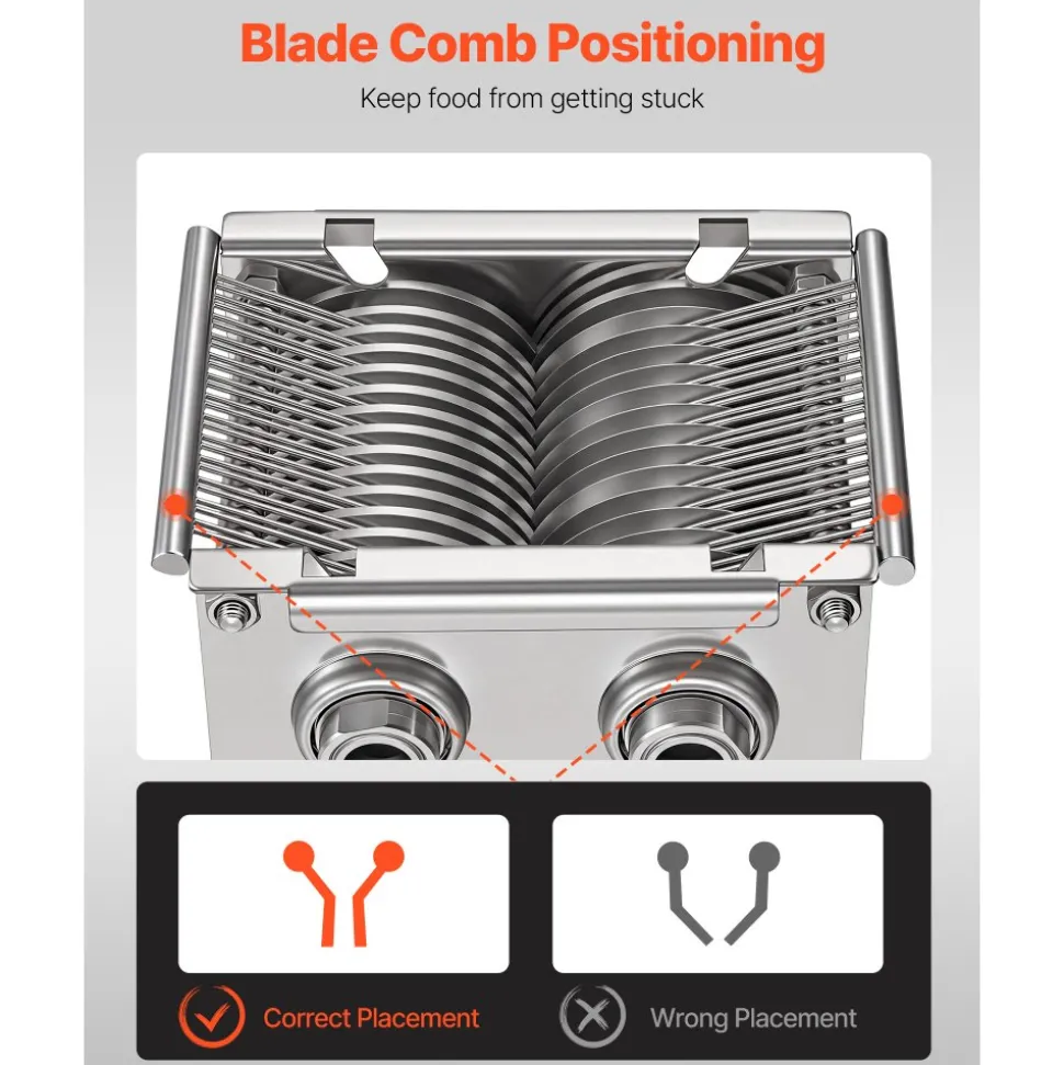 VEVOR Meat Cutter Machine Blade, 7 mm Replacement Commercial Blade for Model 90 Food Slicer, Stainless Steel, for Boneless Meat, Soft Vegetables