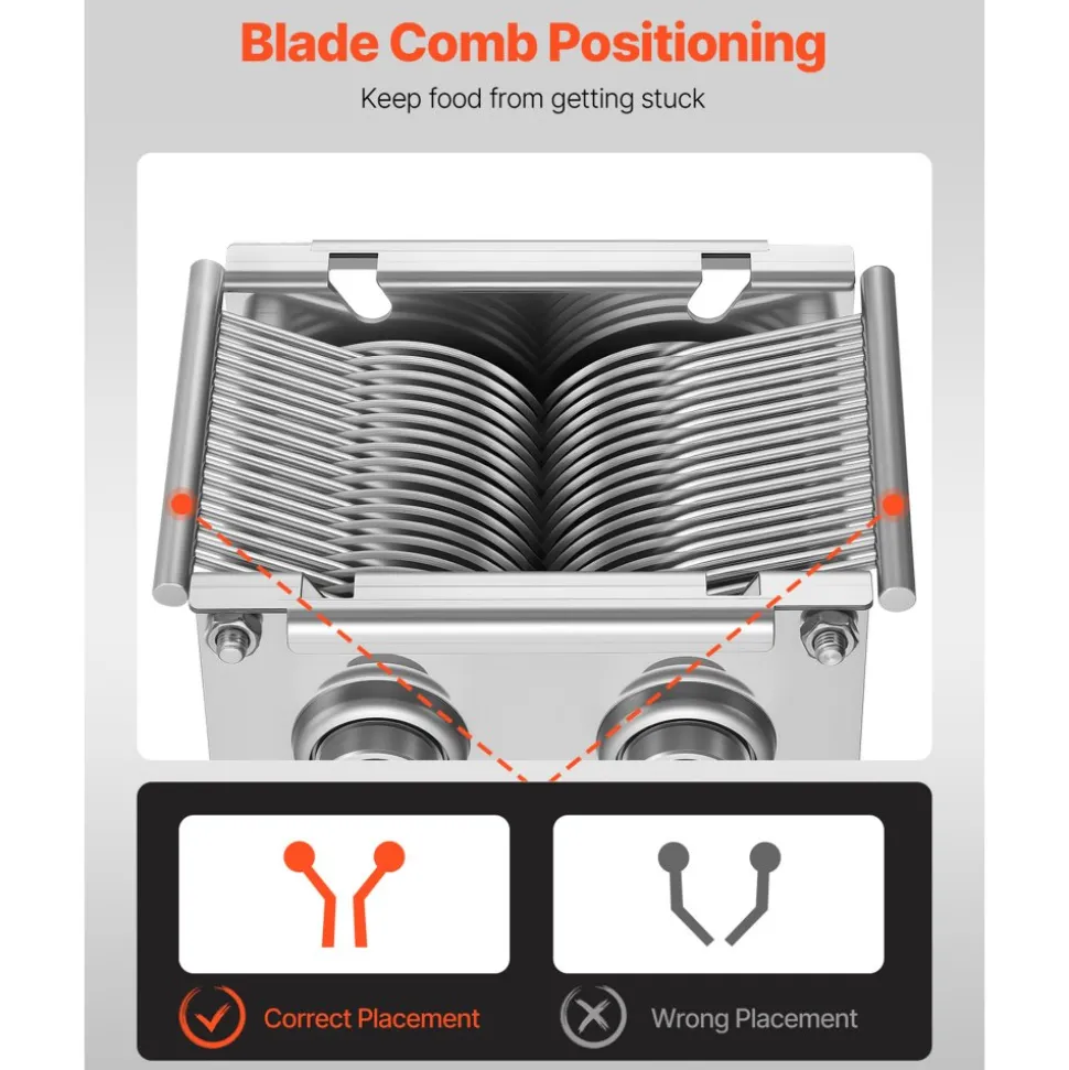 VEVOR Meat Cutter Machine Blade, 5 mm Replacement Commercial Blade for Model 90 Food Slicer, Stainless Steel, for Boneless Meat, Soft Vegetables