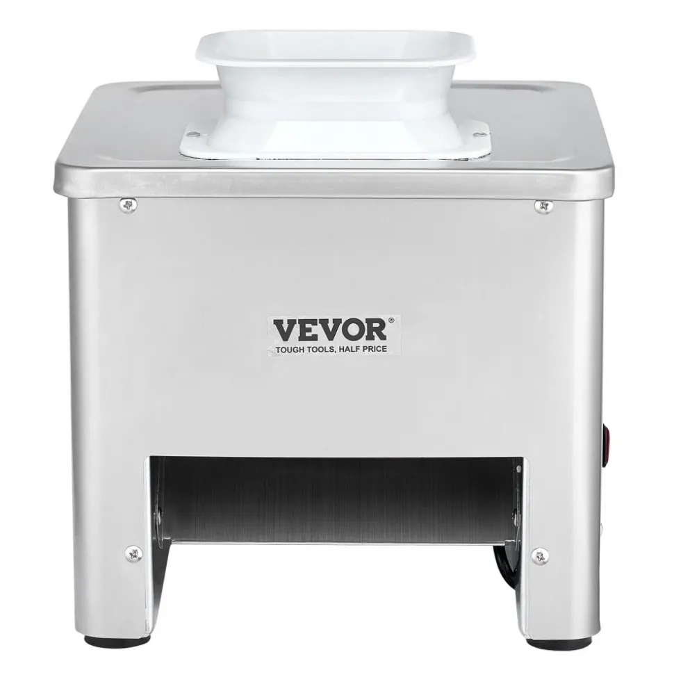VEVOR Meat Cutter Machine, 550W Meat Slicer, 350 lb/h Commercial Meat Cutting Machine, Stainless Steel, 3.5 mm Thickness, Electric Food Cutting Slicer for Home Kitchen, Restaurant, Supermarket