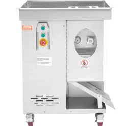 VEVOR Meat Cutter Machine, 1100W Meat Slicer, 1102 lb/h Commercial Meat Cutting Machine, Stainless Steel, 5 mm Thickness, Detachable Blades, Electric Food Slicer for Kitchen Restaurant Supermarket