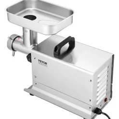 VEVOR Meat Grinder, 13 Lbs/Min Capacity Electric Meat Grinders with Blade, Grinding Plate, Sausage Maker, Stainless Steel Commercial Meat Mincer for Kitchen Restaurant Butcher Store