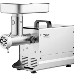 VEVOR Meat Grinder, 13 Lbs/Min Capacity Electric Meat Grinders with Blade, Grinding Plate, Sausage Maker, Stainless Steel Commercial Meat Mincer for Kitchen Restaurant Butcher Store