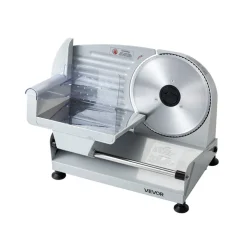 VEVOR Meat Slicer, 7.5" Electric Deli Slicer with SUS420 Blade & 0-0.6" Adjustable Thickness, 200W Home Food-Slicer for Frozen Meat, Ham, Baguett, Steak, UL Approved