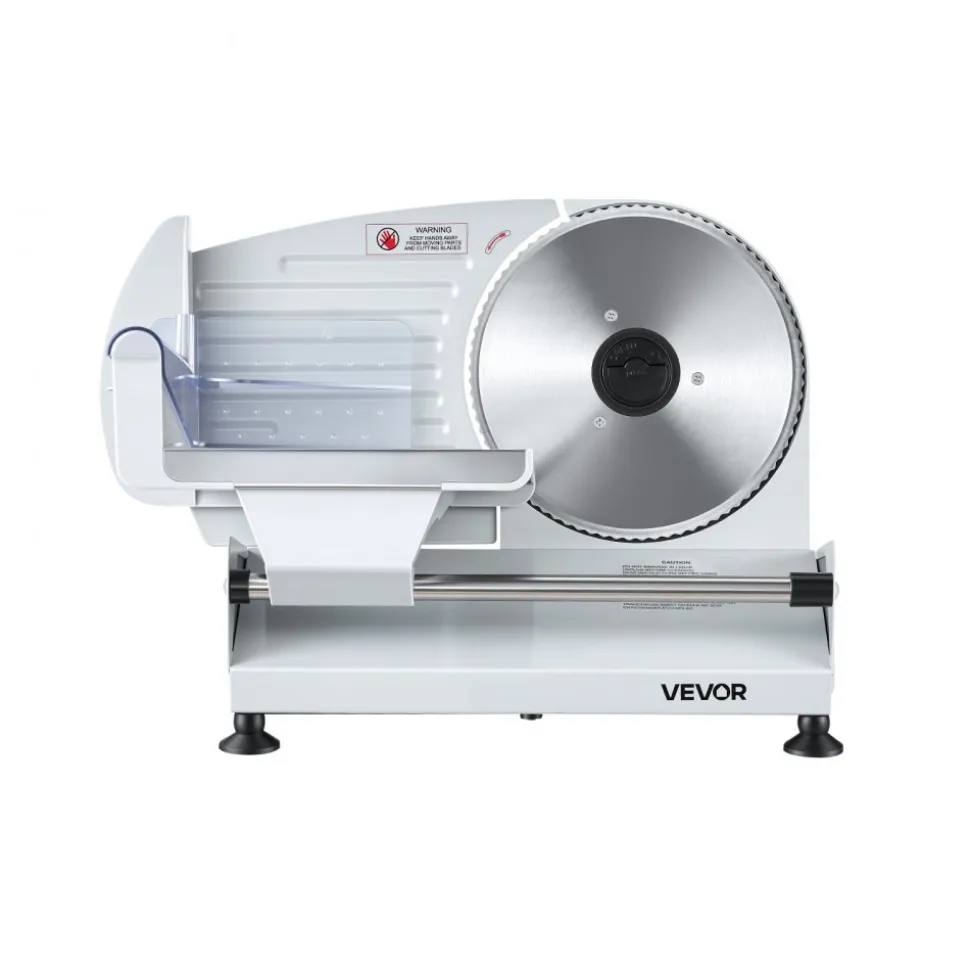 VEVOR Meat Slicer, 7.5" Electric Deli Slicer with SUS420 Blade & 0-0.6" Adjustable Thickness, 200W Home Food-Slicer for Frozen Meat, Ham, Baguett, Steak, UL Approved