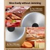 VEVOR Meat Slicer, 6.7 inch 150W Electric Deli Slicer Machine with two SUS420 Blades,  0-0.6 inch Adjustable Thickness, ETL Certified Home Food-Slicer for Meat, Ham, Baguett, Steak, ETL Approved
