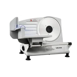 VEVOR Meat Slicer, 6.7 inch 150W Electric Deli Slicer Machine with two SUS420 Blades,  0-0.6 inch Adjustable Thickness, ETL Certified Home Food-Slicer for Meat, Ham, Baguett, Steak, ETL Approved