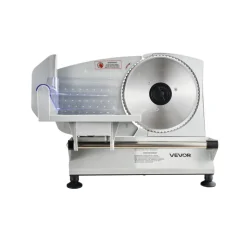 VEVOR Meat Slicer, 6.7 inch 150W Electric Deli Slicer Machine with two SUS420 Blades,  0-0.6 inch Adjustable Thickness, ETL Certified Home Food-Slicer for Meat, Ham, Baguett, Steak, ETL Approved