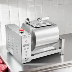 VEVOR Meat Tumbler Marinator, 10L Vacuum Tumbler Marinating Machine with Automatic Bidirectional Rotation, Stainless Steel Vacuum Curing Machine for Chicken Steak Pork, Home & Commercial Use