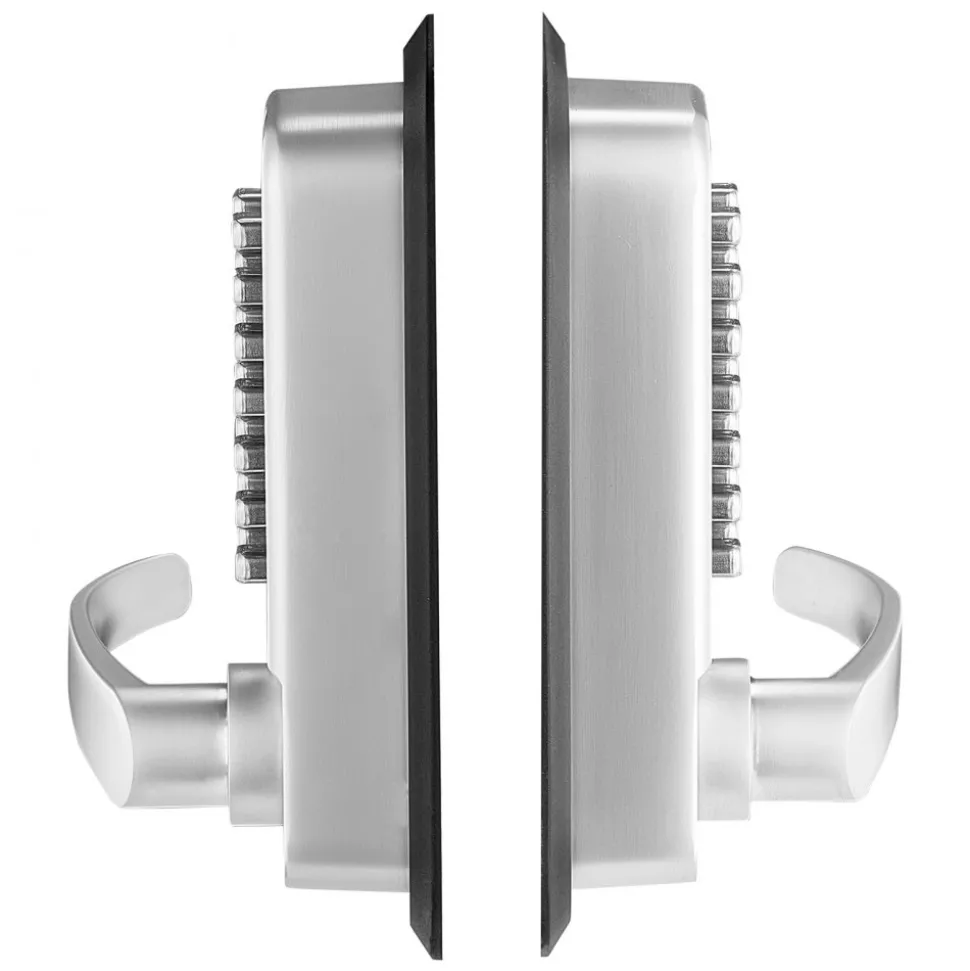 VEVOR Mechanical Keyless Entry Door Lock, 14 Key Mechanical Door Lock, Mechanical Keypad Door Lock with Handle, Double-Sided Stainless Steel Waterproof Keyless Gate Lock, for Home Office Yard, Sliver