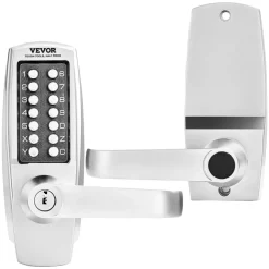 VEVOR Mechanical Keyless Entry Door Lock, 14 Key Mechanical Door Lock with Keys, Mechanical Keypad Door Lock with Handle, Stainless Steel Waterproof Keyless Gate Lock, for Home Office Outdoor Garage