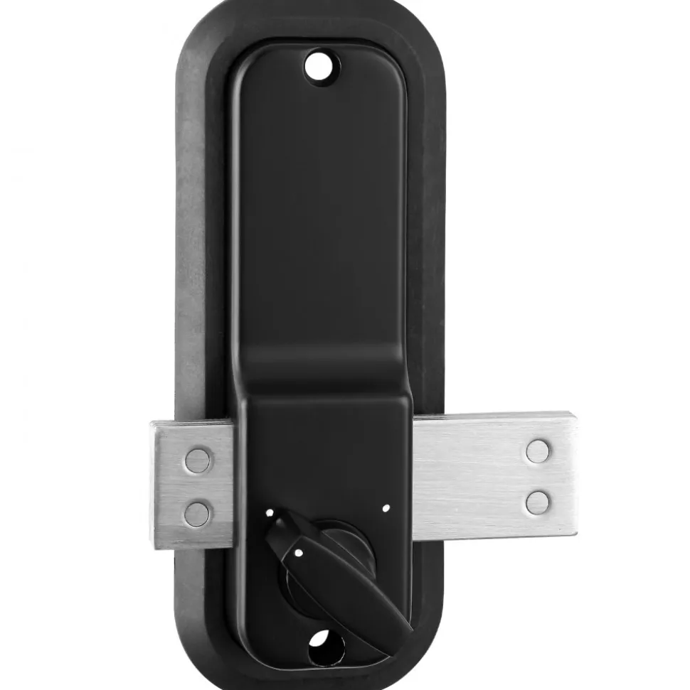 VEVOR Mechanical Keyless Entry Door Lock, 2.0 Code Upgrade, 5 Digits Code, Single-Sided Push Button Combination Keypad Door Lock with Handle, Auto Locking, for Garden Gates, Indoor or Outdoor, Silver