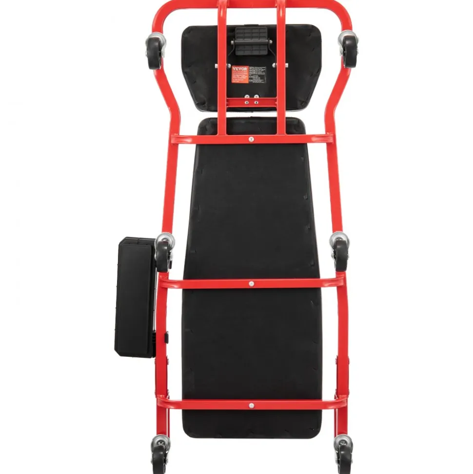 VEVOR Mechanic Garage Creeper, 44-Inch, 300 lbs Capacity Automotive Rolling Creeper with 6 Casters Adjustable Cushioned Headrest Tool Tray, Heavy Duty Steel Frame for Garages, Repair Shops, and DIY