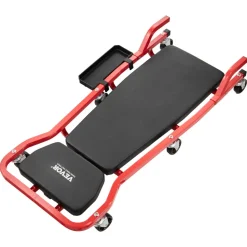 VEVOR Mechanic Garage Creeper, 44-Inch, 300 lbs Capacity Automotive Rolling Creeper with 6 Casters Adjustable Cushioned Headrest Tool Tray, Heavy Duty Steel Frame for Garages, Repair Shops, and DIY
