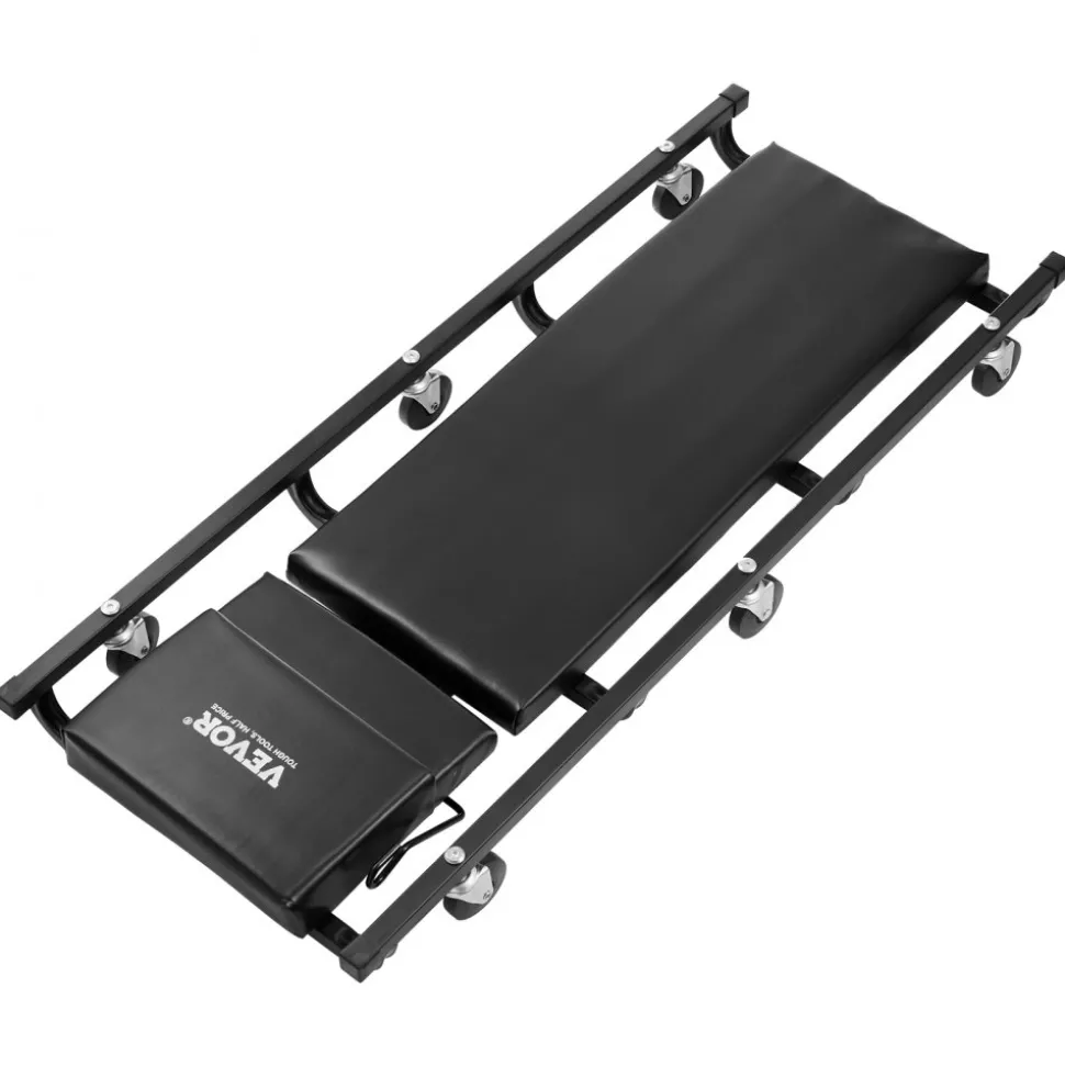 VEVOR Mechanic Garage Creeper, 40-Inch, 300 lbs Capacity Automotive Rolling Creeper with 6 Casters Adjustable Cushioned Headrest, Heavy Duty Steel Frame Low Profile for Garages, Repair Shops, and DIY