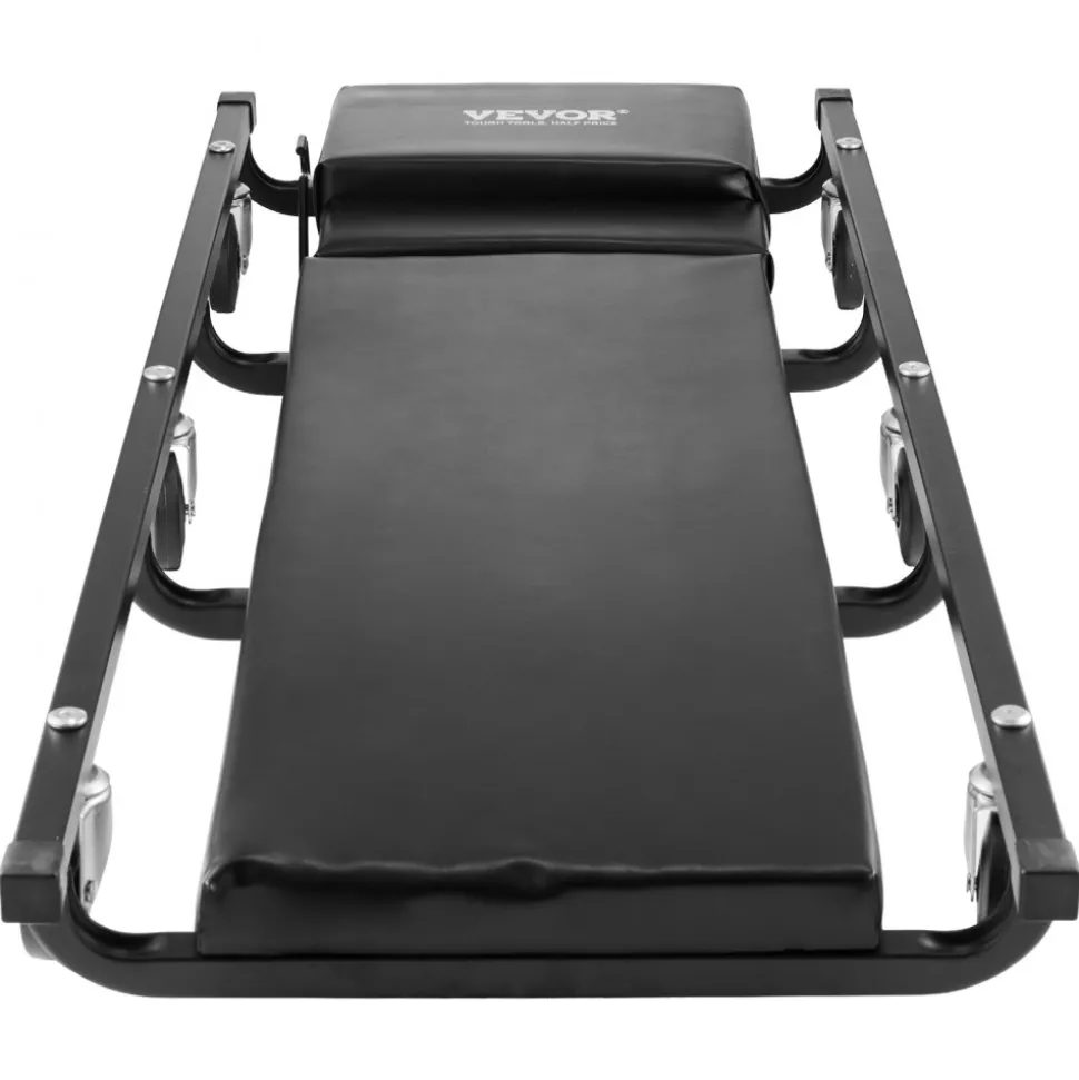 VEVOR Mechanic Garage Creeper, 40-Inch, 300 lbs Capacity Automotive Rolling Creeper with 6 Casters Adjustable Cushioned Headrest, Heavy Duty Steel Frame Low Profile for Garages, Repair Shops, and DIY