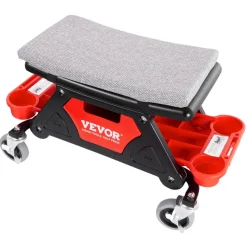 VEVOR Mechanics Stool, 300 LBS Capacity Rolling Mechanic Seat with 4