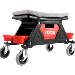 VEVOR Mechanics Stool, 300 LBS Capacity Rolling Mechanic Seat with 4