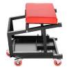 VEVOR Mechanic Stool, 300 lbs Capacity Garage Seat/Work Stool with Wheels, 360° Swivel Rolling Workshop Stool with Tool Tray, Mechanics Creeper Seat/Step Stool, for Garage, Shop & Auto Repair, Black