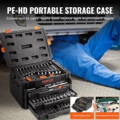 VEVOR Mechanics Tool Set and Socket Set, 1/4