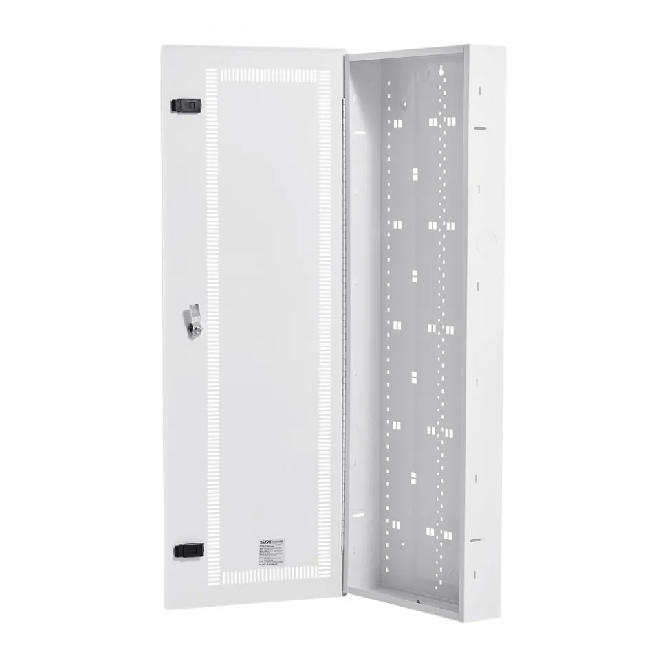 VEVOR Media Enclosure, 42-Inch, Structured Media Center with Vented Hinged Door, Cable Management Box, Structured Wiring Multi-Media Cabinet, Recessed Electrical Media Box, for Network Distribution