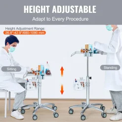 VEVOR Medical Cart, Salon Cart with Wheels, Mobile Trolley Cart 26.77
