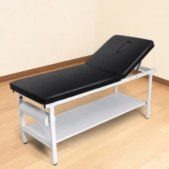VEVOR Medical Exam Table, 500LBS Loading Medical Examination Bed with 0°–40° Adjustable Backrest, Physical Therapy Exam Table with Storage Shelf & Paper Roll Dispenser for Hospital Clinic Rehab Center